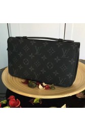 Louis Vuitton Monogram Eclipse Canvas Zippy XL Wallet M61698 VS01330