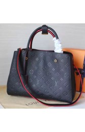 Louis Vuitton Monogram Empreinte Montaigne MM Marine Rouge M42746 VS01726