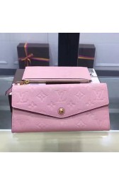 Louis Vuitton Monogram Empreinte Wallet Pink M60565 VS04440