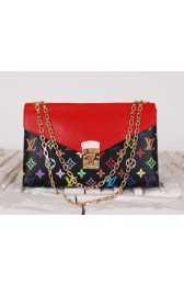 Louis Vuitton Monogram Multicolore Pallas Chain Bag M41261 Red VS08020