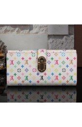 Louis Vuitton Monogram Multicolore Wallet M58288 White VS09326