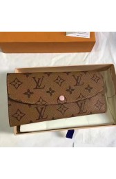 Louis Vuitton Monogram Reverse Emilie Wallet Rose Ballerine M60697 VS06805