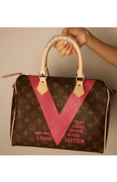 Louis Vuitton MONOGRAM V SPEEDY 30 Bag M41533 Rose VS06869