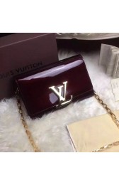 Louis Vuitton Patent Calfskin Chain Louise GM Amarante M94425 VS05004