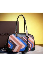 Louis Vuitton Runway 2015 Multicolor Monogram Canvas Suede Bowling Bag M92233 Green VS09632