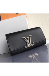 Louis Vuitton Smooth Calfskin Louise Clutch EW Black M42036 VS03592