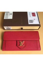 Louis Vuitton Soft Calf Leather Lockme Wallet Red M60862 VS09873