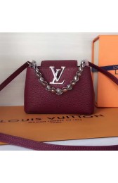 Louis Vuitton Taurillon Leather Capucines Mini Chain Fuchsia M42935 VS09294