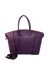 Louis Vuitton Veau Cachemire LOCKIT MM M94595 Purple VS09422