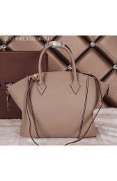 Louis Vuitton Veau Cachemire LOCKIT PM Tote Bag M94594 Khaki VS01437