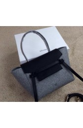 Luxury Celine mini Belt Bag Suede Leather C98310 Grey&Black VS06612