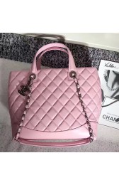 Luxury Chanel Quilted Lambskin Shopping Tote Bag Pink 260301 VS02905