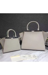 Luxury Fendi 3Jours Tote Bag Grey Original Leather F280501 VS09135