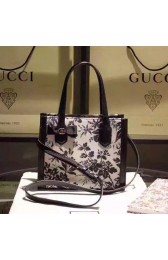 Luxury Gucci Arabesque Canvas Tote Bag Black 443089 VS05823