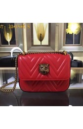 Luxury Gucci Broadway Chain Shoulder Bag Red 432581 VS02566