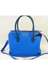 Luxury miu miu Madras Goat Leather Top Handle Bag RL0097 Blue VS08008