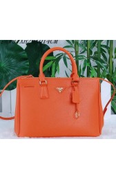Luxury Prada Saffiano Leather Tote Bag PBN1801 Orange VS03834