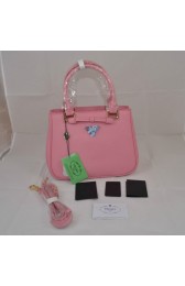 Mingdu Prada Saffiano Calf Leather Bow Tote Bag BN2245 in Pink VS07478