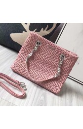 Miu Miu Crystal Nappa Leather Tote Bag Pink 5BA038 VS04104