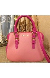 miu miu Madras Goat Leather Top-handle Bag RL0063 Pink&Rose VS05122