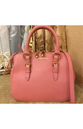 miu miu Madras Goat Leather Top-handle Bag RL0063 Pink VS00696