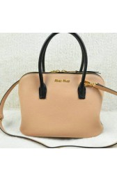 miu miu Madras Goat Leather Top Handle Bag RL0097 Beige VS05491