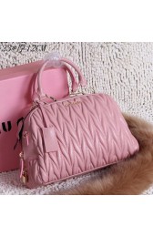 miu miu Matelasse Nappa Leather Top-handle Bag M1020 Pink VS01278