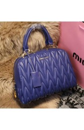 miu miu Matelasse Nappa Leather Top-handle Bag M68062 Royal VS05816