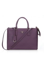 Prada 33CM Saffiano Leather Tote Bag BN2274 Purple VS03833