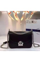 Prada Arcade Calf Leather Shoulder Bag Black 1BD030 VS05213