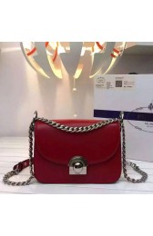 Prada Arcade Calf Leather Shoulder Bag Red 1BD030 VS02228