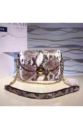 Prada Arcade Python Leather Shoulder Bag 1BD030 VS02561