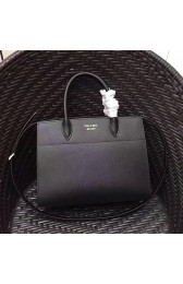 Prada Bibliotheque Saffiano Leather Bag Black and Red 1BA049 VS05289