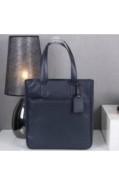PRADA Calfskin Leather Business Tote Bag 80633 Royal VS01407