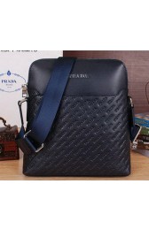 Prada Calfskin Leather Messenger Bag P66254 Royal VS00403
