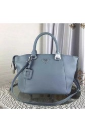 Prada Calfskin Leather Tote Bag 1BG128 SkyBlue VS01647