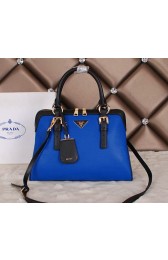 Prada Calfskin Leather Tote Bag BN1093 Blue VS03632