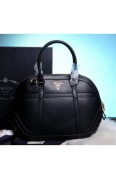Prada Calfskin Leather Tote Bag BN2640 Black VS05635