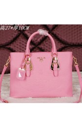 Prada Calfskin Leather Tote Bag BN2645 Pink VS03127