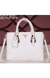 Prada Calfskin Leather Tote Bag BN2645 White VS03239