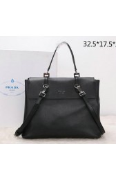 Prada Calfskin Leather Tote Bag BN2789 Black VS00192