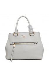 PRADA Echt Leder Tasche Handbag BN2793 Vitello Daino in White Original Clafskin Leather XZ VS06090