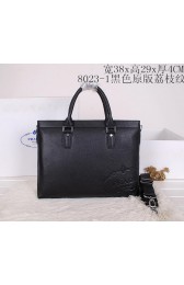 Prada Grainy Leather Briefcase P80231 Black VS03812