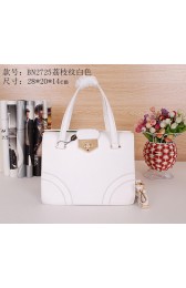 Prada Grainy Leather Top Handle Bag BN2725 White VS02633