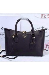Prada Grainy Leather Tote Bag BN0920 Black VS09121