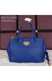Prada Grainy Leather Tote Bag BN2752 Royal VS03531