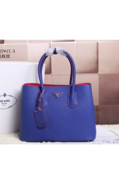 Prada Grainy Leather Tote Bag BN2756 Blue VS02488