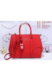 Prada Grainy Leather Tote Bag BN2830 Red VS08786