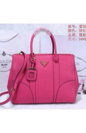 Prada Grainy Leather Tote Bag BN2830 Rose VS08522