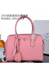 PRADA Grainy Leather Tote Bag PBN2767 Pink VS01550